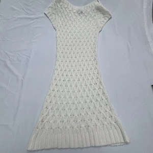 New Directions Women’s Sweater Dress Pullover Cap Sleeves White Size Large - Picture 1 of 9