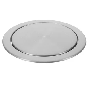 Coperchio Pattumiera da Incasso da Banco Acciaio Inox Altalena Incorporata Coperchio Spazzatura - Foto 1 di 16