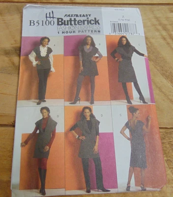 Butterick Misses Tunic, Dress & Belt Pattern #5100 EASY! 1 Hour Sz 16-22 UC - Image 1 of 2