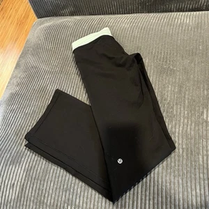 Lululemon Damen 4 Ankle Flare Schwarz Lila Aqua Waste Leggings - Bild 1 von 7