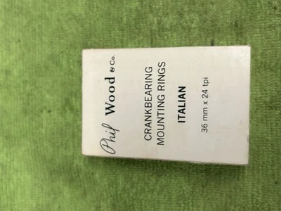 VINTAGE NOS PHIL WOOD CRANKBEARING BOTTOM BRACKET MOUNTING RINGS ITALIAN 36 X 24 - Image 1 of 2