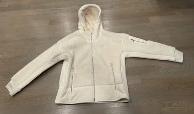 Chaqueta polar Under Armour Cold Gear cremallera completa para hombre con capucha Sherpa - 2XL - blanca Foto 1 de 4