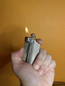 Vintage Evans Art Deco Black Stripe Spitfire Lighter - Picture 1 of 4