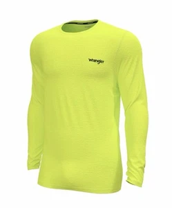 WRANGLER Workwear Men’s M Thermal Top Midweight Performance Waffle Knit Yellow - Picture 1 of 4