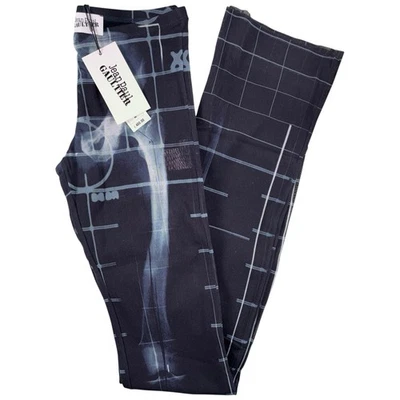Jean Paul Gaultier Skeleton Print Trousers Womens Medium RRP £480 New Szn 25 - Image 1 of 4
