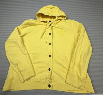 Ralph Lauren LRL Jeans Co Sudadera con Capucha para Mujer XL Amarillo Snap Frontal Cresta Algodón Foto 1 de 4