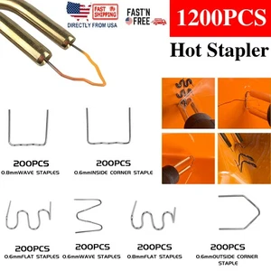 1200PCS Hot Stapler Staples Repair Kit For Plastic Welder Gun Car Bumper Fender - Picture 1 of 11