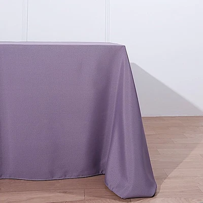 Amethyst Polyester 90x156" Rectangle TABLECLOTHS Wedding Home Linens SALE - Image 1 of 4