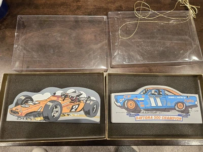 2 MARIO ANDRETTI Autographed 1969 BRAWNER HAWK INDY & 1967 Daytona WOOD , #/2500 - Image 1 of 4