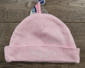 Baby Girl Clothes New Gerber Newborn Solid Pink Baby Girl Ribbed Baby Hat - Picture 1 of 1