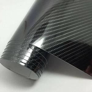 Auto Accessories 7D Glossy Carbon Fiber Vinyl Film Car Interior Wrap Sticker New - Picture 1 of 12