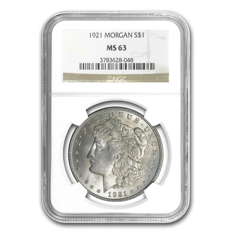 1921 Morgan Dollar MS-63 NGC - SKU #4732 Cover