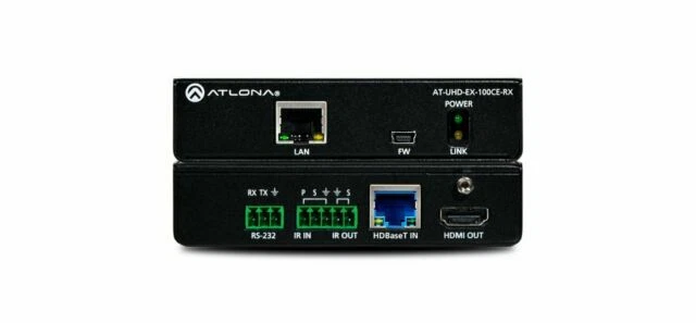 Atlona AT-UHD-EX-100CE-RX HDBaseT Receiver - Black