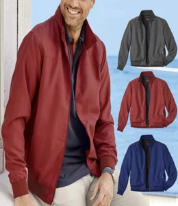 Ex Mens Lightweight Jacket New Classic Casual Plain Bomber Summer Zip Up Coat - Picture 1 of 6