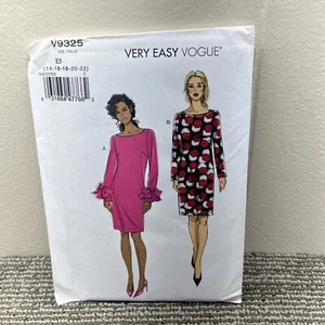 Vogue Sewing Pattern V9325 MsDress Fitted Lined Back Zipper Sizes 14–22 47821 94 - Picture 1 of 3