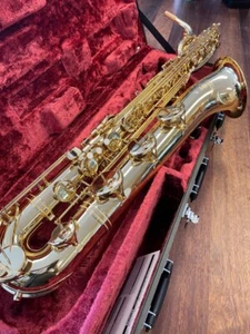 New YAMAHA BARITONE Saxophone - YBS 62 II in GOLD LACQUER - Ships FREE WORLDWIDE - Picture 1 of 12