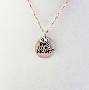 "Key To My Heart" 925 Tone Silver Amule Necklace with Key Pendant - Picture 1 of 1