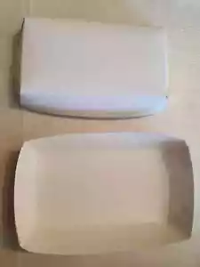 200 Stück Pappschalen, Dipp-Portionierschalen Snackschalen 12,5x8x2,2 cm Einweg - Bild 1 von 4
