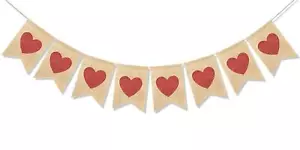 Valentine’s Day Decorations Heart Banner Photo Props Hanging Ornament Home Decor - Picture 1 of 5