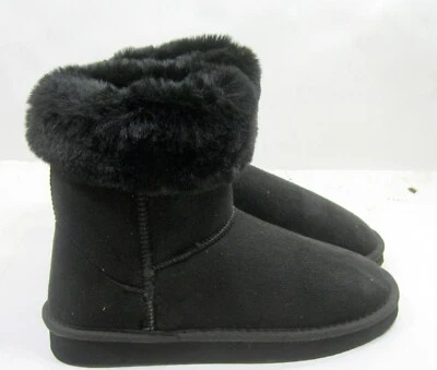 Wild Diva Nuevo Negro Invierno Botines Planos MUJERES Talla 7    Foto 1 de 4