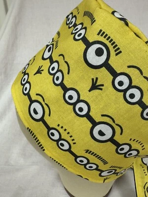 Men/Women Surgical Scrub Cap Lined Comic Character Big Eyes 100% Cotton - Image 1 of 3
