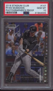 2018 Stadium Club 147 Ryan McMahon Photographer's Proof PSA 10 Gem Mint Pop 1 - Picture 1 of 1