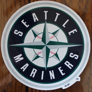 Seattle Mariners Baseball Decal Die Cut Static Cling Lic Color Sticker Made USA - Picture 1 of 8