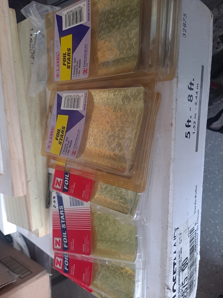 3860 Gold Foil Star Stickers Labels for Kids Reward Gold Stars for... - Image 1 of 1