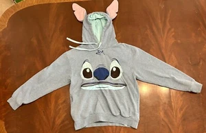 Lilo And Stitch Girls Hoodie S Blue Stitch Face Zip Front - Picture 1 of 24