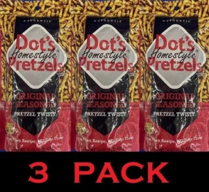 3x Dot's Homestyle Original Seasoned Pretzel Twists Family Size 16 oz - 3 PACK - Picture 1 of 3