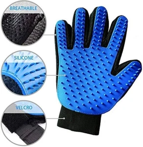 Deshedding Pet Dog Cat Grooming Glove Hair Fur Removal Brush Massage Tool- 1pc - Picture 1 of 7