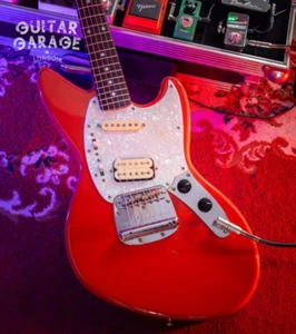 2002 Fender Japan Jagstang Kurt Cobain designed Fiesta Red offset guitar - CIJ - Picture 1 of 23