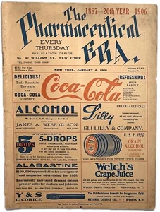 1906 PHARMACEUTICAL ERA NEW YORK MAGAZINE COCA COLA COCAINE OPIUM VOL XXXV NO 1 - Picture 1 of 16