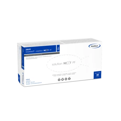 MAIMED MYCLEAN 200 Stück MaiMed Solution Next Nitril-Untersuchungshandschuhe Blau XS,S,M,L,XL