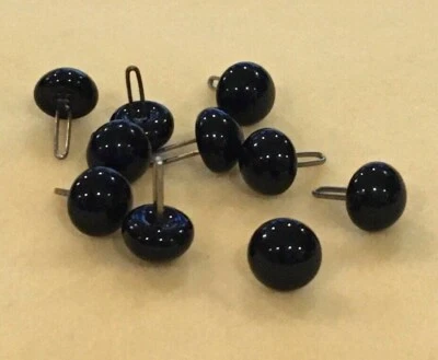 Qualität britisches Glas Teddybär Augen glänzend schwarz & lange Schlaufe Größen 2 mm - 16 mm - Bild 1 von 4