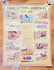 Original Vintage 1975 Remington Arms Your Hunting Heritage Poster 29 x 23 - Picture 1 of 4