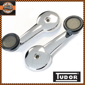 Pair Of Stylish Chrome Window Winders Hex Fitting Fits CLASSIC MINI - Picture 1 of 5