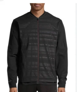 Russell Active Stretch gewebte schwarze Bomberjacke mit Reißverschluss und Taschen Large  - Bild 1 von 5