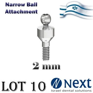 Lote x10 Bola Accesorio Pilar Estrecho Plataforma Delgada Titanio 2mm - Imagen 1 de 1