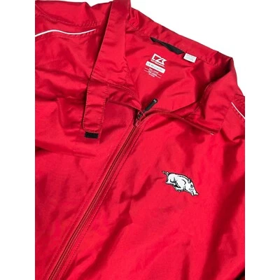 Cutter & Buck WeatherTec Mens Long Sleeve Full Zip Jacket 4XB Razorbacks - Image 1 of 4