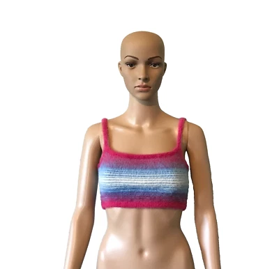 Sunday Best Women's Tank Top Size S Multicolor Eyelash Knit Pullover Cropped - Image 1 of 4