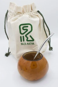 Calabash Yerba Mate Gourd Set cup straw unique Argentina tea cup - Picture 1 of 18