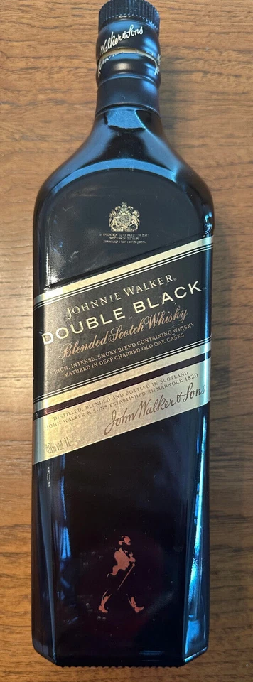 Johnnie Walker Double Black opaque bottle w cap - Image 1 of 4