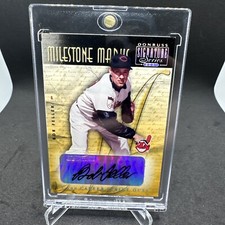Bob Feller AUTO #/202 Donruss Milestone Marks 2001 Autograph Signature SP HOF 01