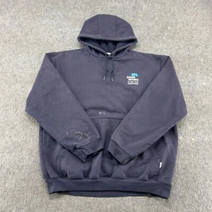 Sudadera con capucha Carhartt FR para hombre L azul marino pulóver resistente al fuego polar ropa de trabajo - Imagen 1 de 14