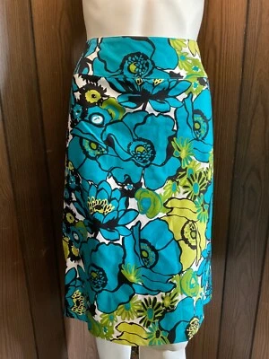 EAST 5TH Mujer 10 Falda Cremallera Lateral Azul Teal Verde Lima Negro Lápiz Recto Foto 1 de 4