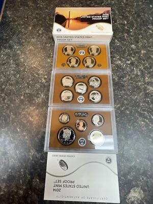 2014 S United States Mint Proof Set - With National Park Quarters - Image 1 of 4