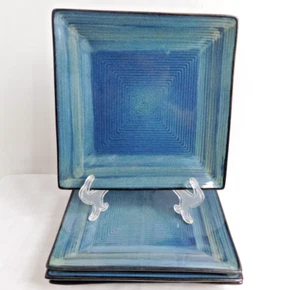C7 - Oneida Stoneware Adriatic Blue Dinner Plates Lot of 4 - Picture 1 of 5