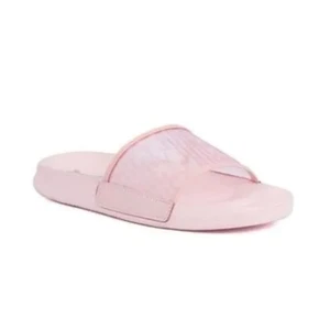 Juicy Couture Damen-Sandalen Pantoletten Wryter durchsichtig Logo Rouge Pink Größe 10 neu mit Etikett - Bild 1 von 9