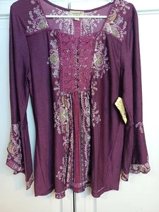 Túnica boho One World Live And Let Live XL NUEVA CON ETIQUETAS - Imagen 1 de 12